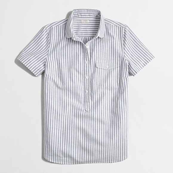 J. Crew Factory Tops - j. crew short sleeve oxford popover